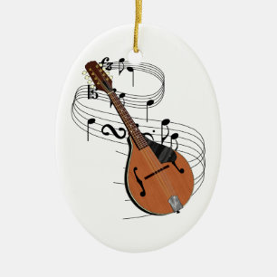 Mandolinprydnad Julgransprydnad Keramik