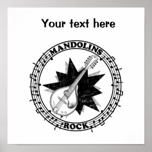 Mandolins Sten folkmusik Poster