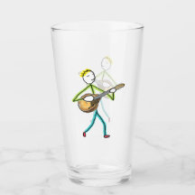 Mandolinspelande Stickman