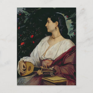 Mandolinspelare, 1865 vykort