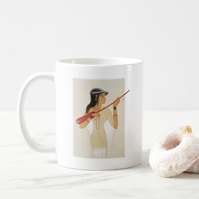 Mandore-spelare - antikens Egypten Kaffemugg (Med munk)