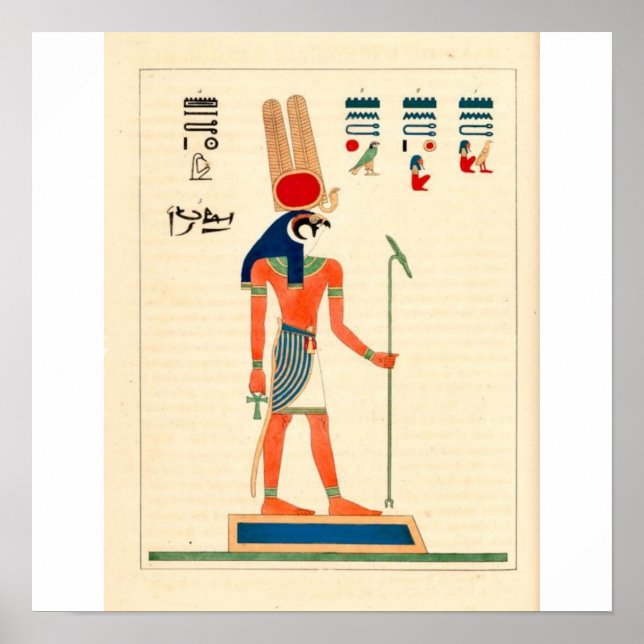 Mandou-Montu Egyptian Art print Poster (Framsidan)
