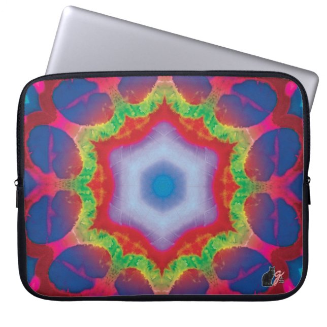Mandril Kaleidoscope Laptop sleeve (Framsidan)