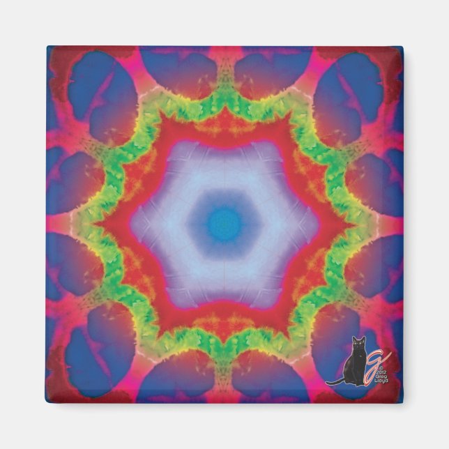 Mandril Kaleidoscope Magnet (Framsidan)