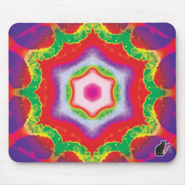 Mandril Kaleidoscope Mouse Pad Musmatta (Framsidan)
