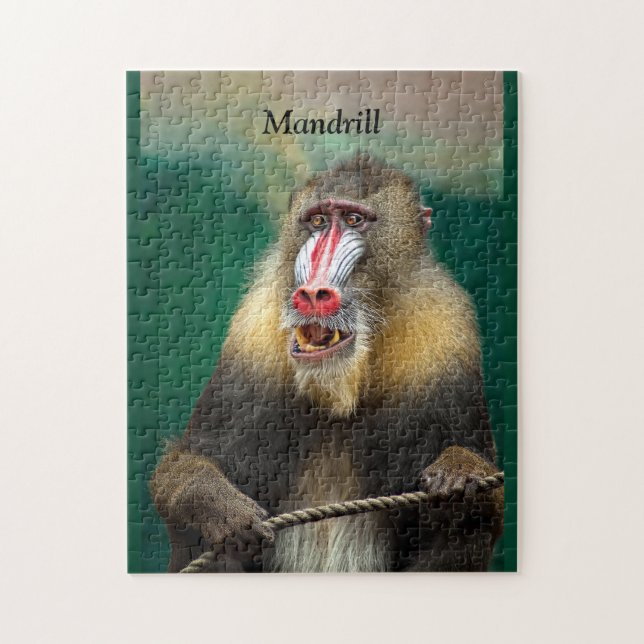Mandrill, afrikansk Ape Pussel (Vertikal)