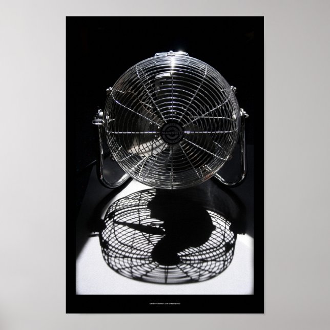 Mandrill Fläkt BW still Life Photography S Poster (Framsidan)