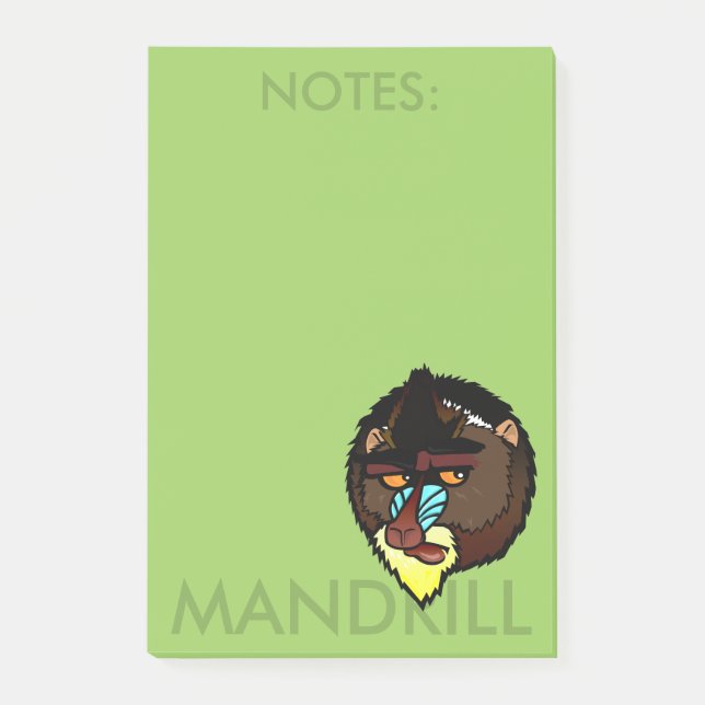 MANDRILL LODRÄT EFTER IT-ANTECKNINGSBLOCK POST-IT BLOCK (Framsida)