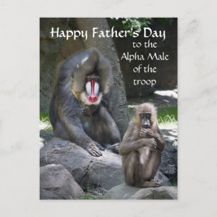 Mandrill Monkey Fars dag vykort