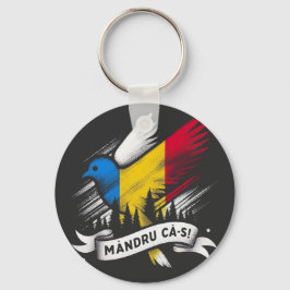 Mandru ca-s roman dove nyckelring