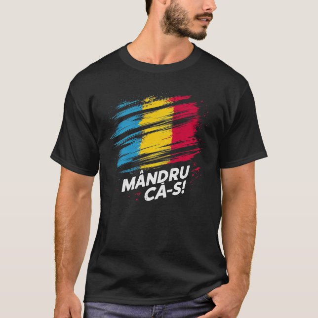 Mandru ca-s roman t shirt (Framsida)