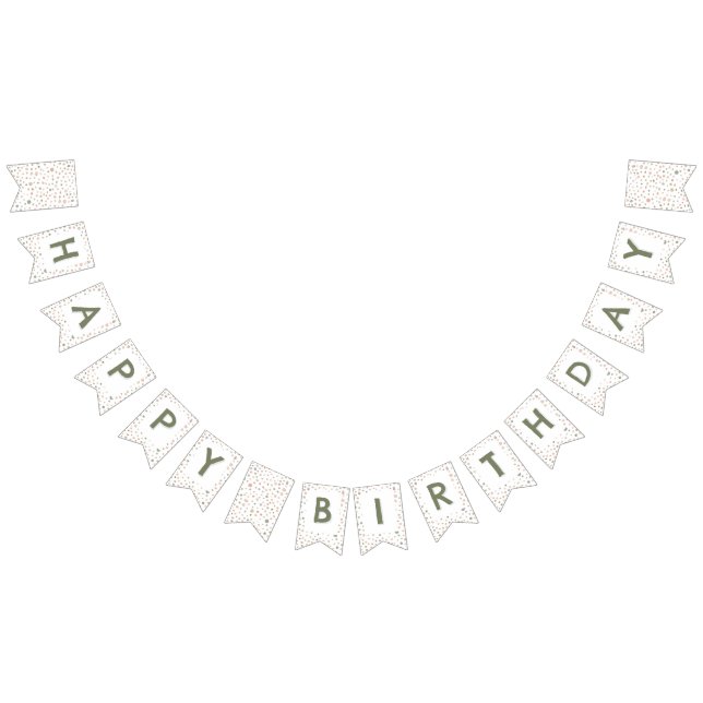 Mandy Confetti Watercolor Dots Bunting Flagga (Alla)