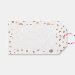 Mandy Confetti Watercolor Dots Gift-Märkre Presentetikett