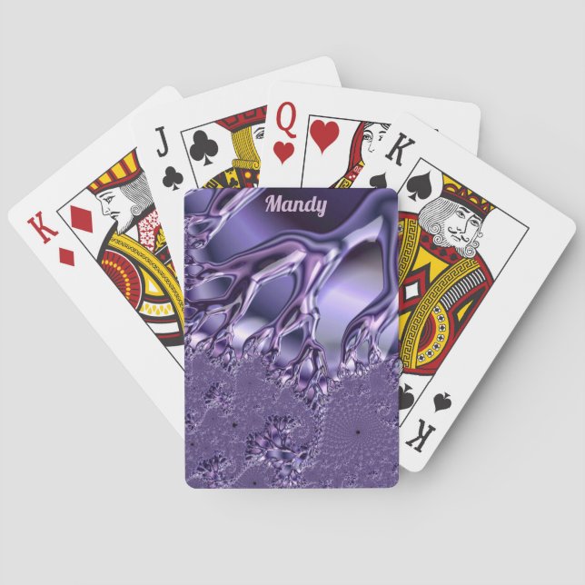 MANDY ~ Fractal Design Mönster ~ Isig Finger ~ Casinokort (Baksidan)