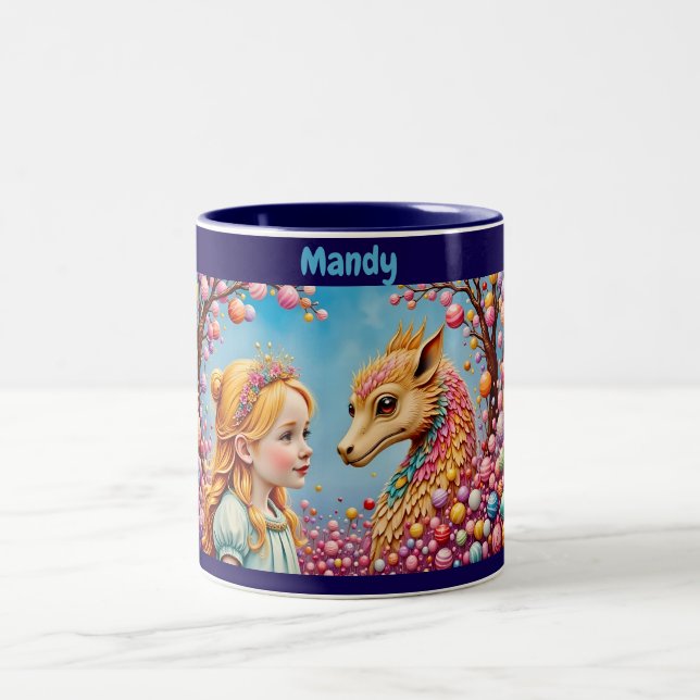 MANDY ~ Girl and Baby Dragon ~ Mugg (Center)