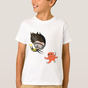 Mandy och bubblar bläckfisken tee shirt