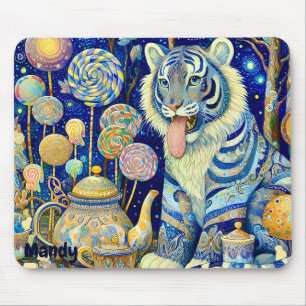 MANDY ~ Paisley Tiger ~ tea party ~ Mousepad Musmatta
