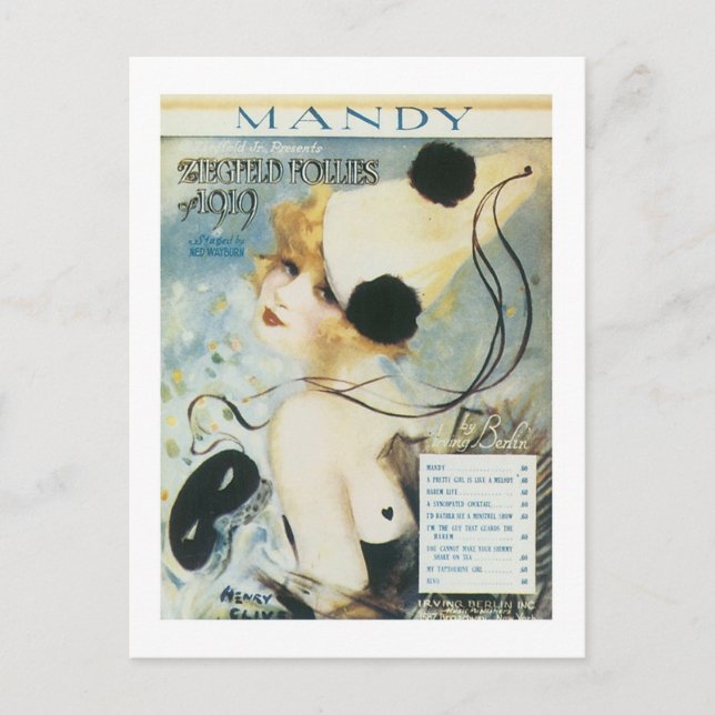 Mandy Vintage Songbook Cover Vykort (Framsida)