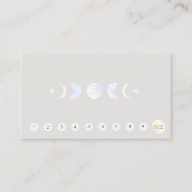 Måne 10 Slår kundförmånen Möte Visitkort (Framsida)