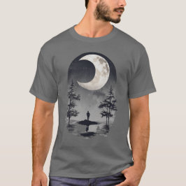 Måne 8 ljus, halvljus, satellit,celestial t shirt