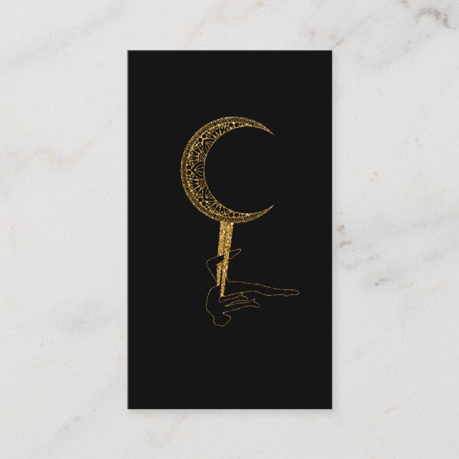 Måne Aerial Ring Artist Circus Yoga Aerialist Visitkort (Framsida)