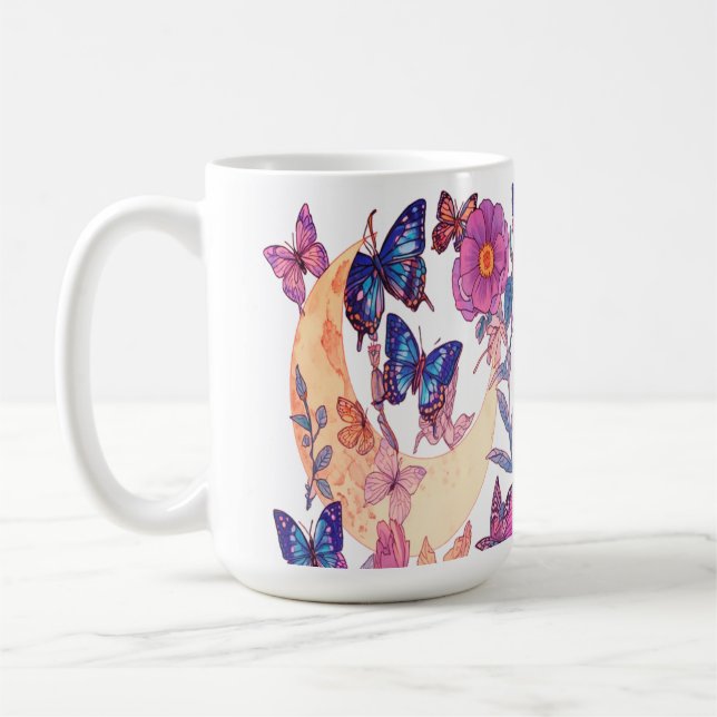 Måne Älskare i den kelestiala kaffet Mugg Kopp (Vänster)