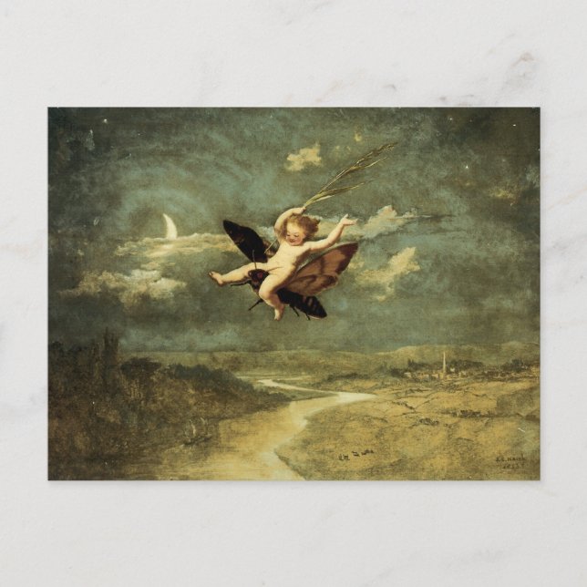 "Måne Älvors II" av John Naish Vykort (Framsida)