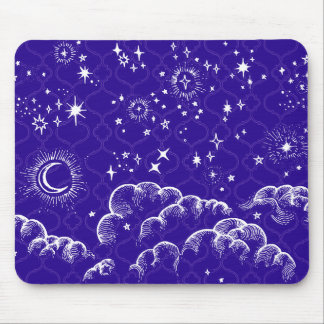 ’Måne and Stars’ Mousepad (Blue) Musmatta