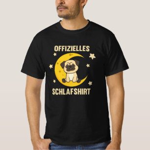 Måne Animal Pug Officiell Strömsparläge Hundar Sta T Shirt