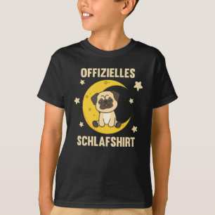 Måne Animal Pug Officiell Strömsparläge Hundar Sta T Shirt