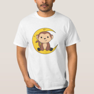 Måne Animals apa Sweet Animals Monkey För barn T Shirt