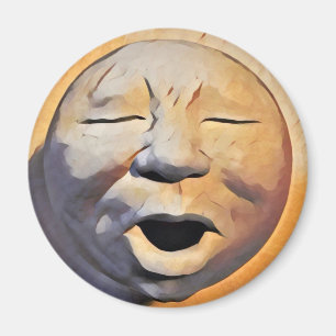 Måne Ansikte Magnet
