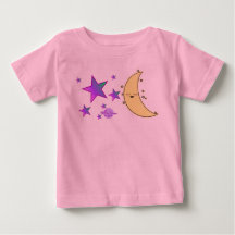 Måne ansikte & stjärnor Rosa Tutu Baby Bodysuit