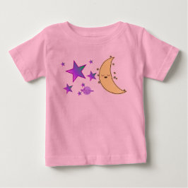 Måne ansikte & stjärnor Rosa Tutu Baby Bodysuit T-shirt