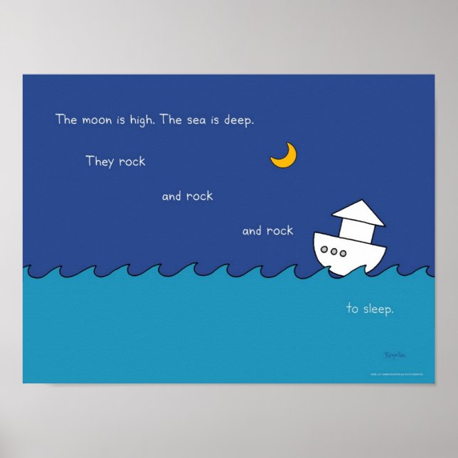 MÅNE ÄR HÖGT poster av Sandra Boynton (Framsidan)