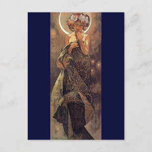 Måne-Art nouveau Vykort