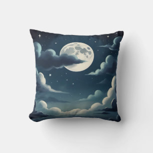 Måne Art Pillow - Celestial Lunar Phase Home Deco Kudde