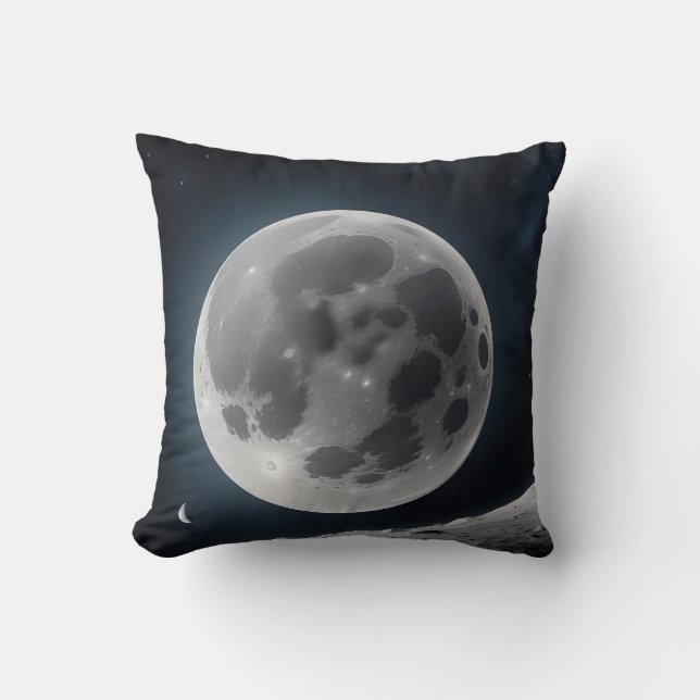 Måne Art Pillow - Celestial Lunar Phase Home Decor Kudde (Framsida)