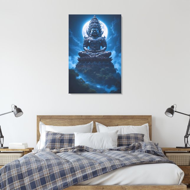 Måne av den tysta väktaren canvastryck (Insitu (sovrum))