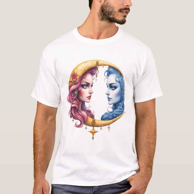 Måne av evig balans – Eld & Vattens Själ.  T Shirt (Framsida)