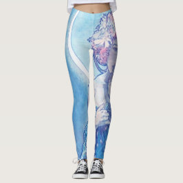 "Måne" av Mucha Blue Leggings