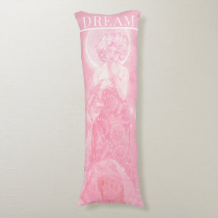 "Måne" av Mucha, Dream Rosa Kroppskudde