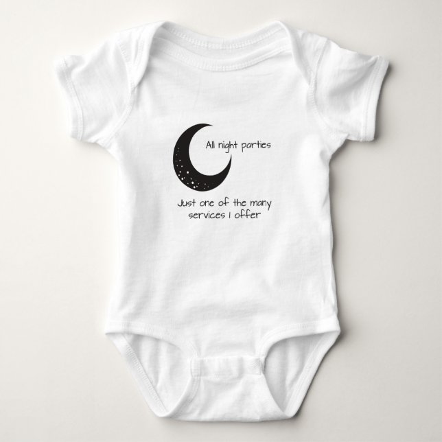 Måne - babysömnBodysuit T Shirt (Framsida)