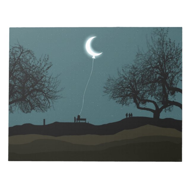 Måne Balloon Anteckningsblock (Framsida)