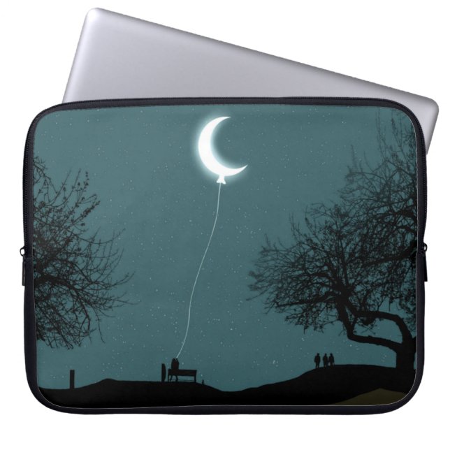 Måne Balloon Laptop Fodral (Framsidan)