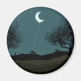 Måne Balloon Magnet