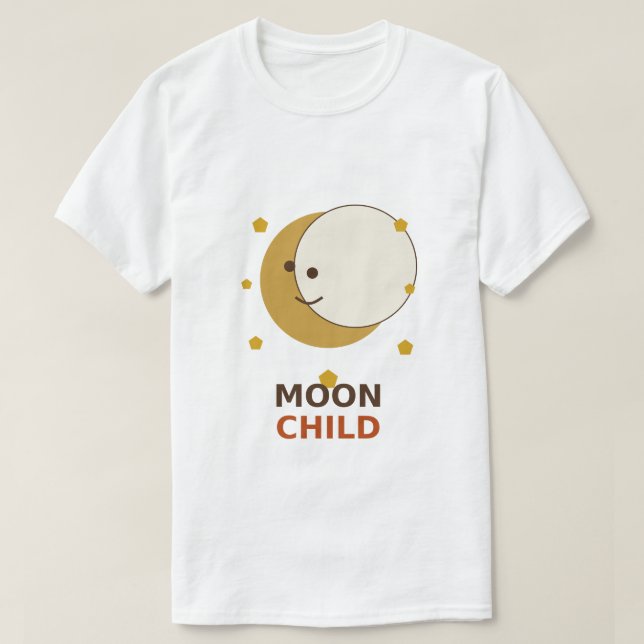 Måne Barn Boho Halvmåne, Celestial  T Shirt (Design framsida)