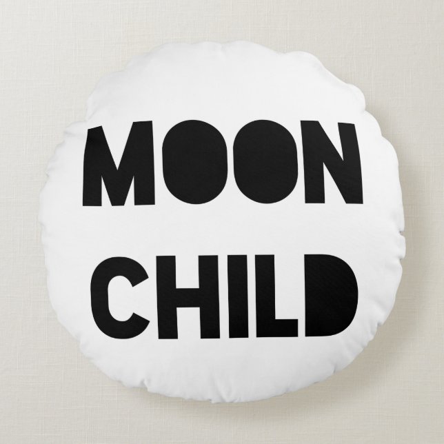 Måne barn rund kudde (Framsidan)