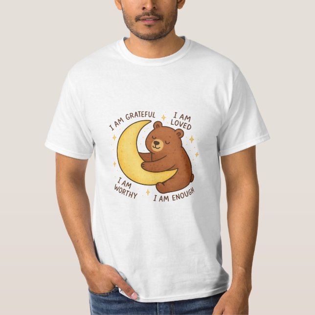 Måne Bear Manifestation T-Shirt (Framsida)