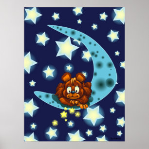 Måne Bear Poster
